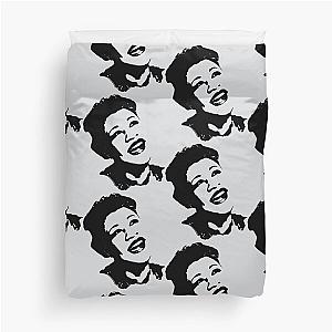 Ella Fitzgerald face - Black and White  Duvet Cover