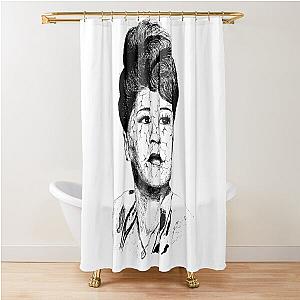 Poor Ella Fitzgerald Black Portrait Pen Drawing Transparent Shower Curtain