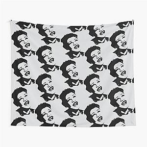 Ella Fitzgerald face - Black and White  Tapestry