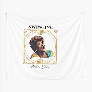 Swinging with Ella Fitzgerald Jazz Lovers Gift Tapestry