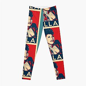 Ella Fitzgerald Hope Poster - Sizes of Jazz History Poster Leggings