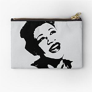 Ella Fitzgerald face - Black and White  Zipper Pouch