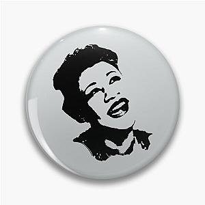 Ella Fitzgerald face - Black and White  Pin