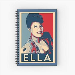 Ella Fitzgerald Hope Poster - Sizes of Jazz History Poster Spiral Notebook