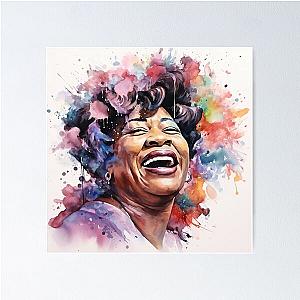 Ella Fitzgerald Portrait - Soulful Singer - Watercolor - Digital Print Poster