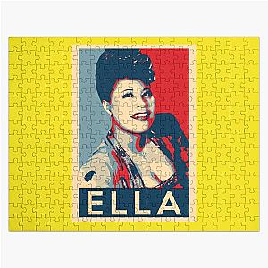 Ella Fitzgerald Hope Poster - Sizes of Jazz History Poster Jigsaw Puzzle