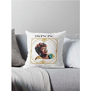 Swinging with Ella Fitzgerald Jazz Lovers Gift Throw Pillow