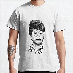 Poor Ella Fitzgerald Black Portrait Pen Drawing Transparent Classic T-Shirt