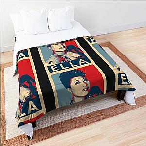 Ella Fitzgerald Hope Poster - Sizes of Jazz History Poster Comforter