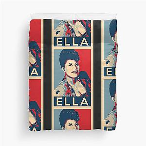 Ella Fitzgerald Hope Poster - Sizes of Jazz History Poster Duvet Cover