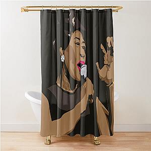 Ella Portrait - on black Shower Curtain