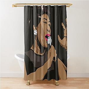 Ella Portrait - on black Shower Curtain