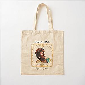 Swinging with Ella Fitzgerald Jazz Lovers Gift Cotton Tote Bag