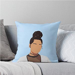 Ella Mai Blue Throw Pillow