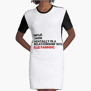 Mentally In Relationship With Elle Fanning Graphic T-Shirt Dress