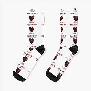 Elle Fanning is My Valentine Socks