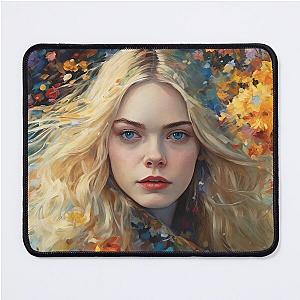 Colorful picture with Elle Fanning Mouse Pad