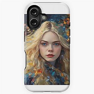 Colored picture with Ellie Fanning iPhone Case