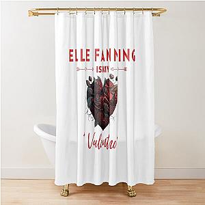 Elle Fanning Is My Valentine Shower Curtain