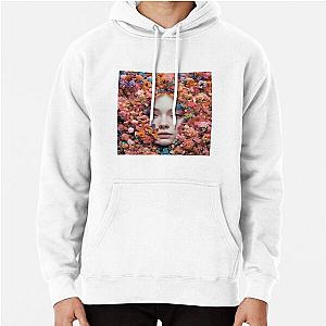 Elle Fanning face between flowers Pullover Hoodie