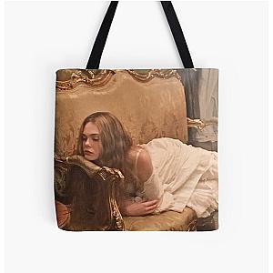 Elle Fanning Over Print Tote Bag