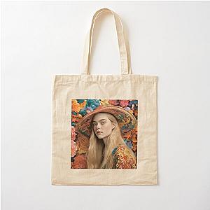 Flower World Elle Fanning Cotton Tote Bag