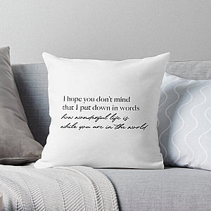 How Wonderful Life is.... Your Song Elton John Throw Pillow RB3010