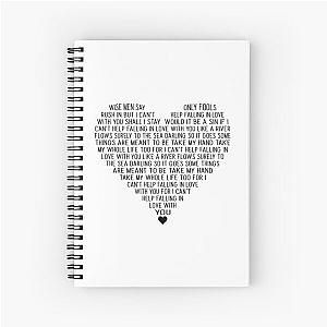 Elvis Presley Can-t Help Falling In Love   Spiral Notebook