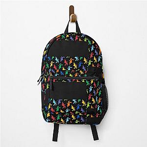 Elvis Presley Elvises Colorful Pattern Black Backpack