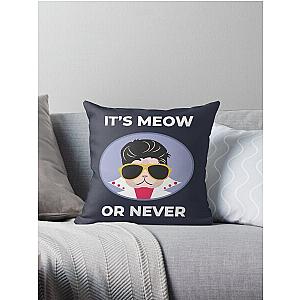 Elvis Presley Cat Parody Throw Pillow