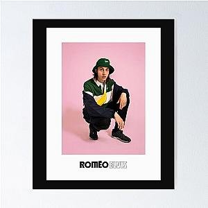 Romeo Elvis  Pink studio singer portrait Poster RB0712