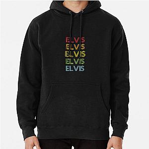 Elvis Name  Multi Colored Custom Name Gift For Elvis Pullover Hoodie RB0712