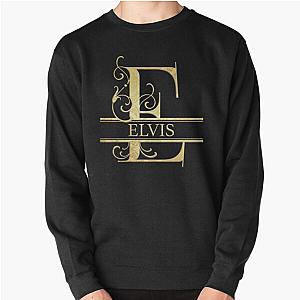 Elvis Name   Monogram Letter E The Elvis Name Gift For Elvis Pullover Sweatshirt RB0712