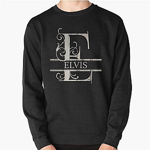 Elvis Name  Wood Style  Monogram Letter E The Elvis Name Gift For Elvis Pullover Sweatshirt RB0712