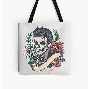 Elvis and Roses All Over Print Tote Bag RB0712