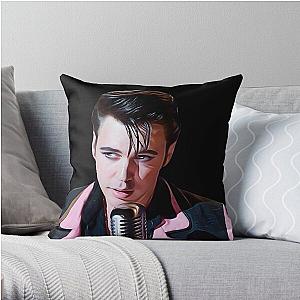 Austin Butler Elvis Movie Sticker Throw Pillow RB0712