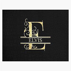 Elvis Name   Monogram Letter E The Elvis Name Gift For Elvis Jigsaw Puzzle RB0712