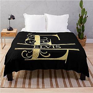 Elvis Name   Monogram Letter E The Elvis Name Gift For Elvis Throw Blanket RB0712