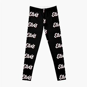 Retro Elvis Name Label (Black) Leggings RB0712