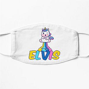 Unicorn Poop Rainbow  Elvis Name Label  Flat Mask RB0712