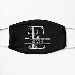 Elvis Name  Wood Style  Monogram Letter E The Elvis Name Gift For Elvis Flat Mask RB0712