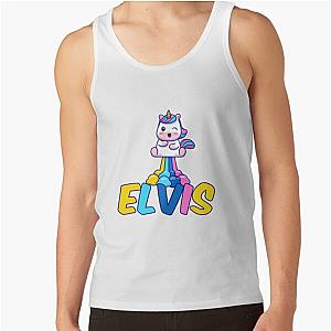 Unicorn Poop Rainbow  Elvis Name Label  Tank Top RB0712