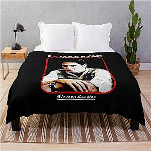 Ally Sheedy Emilio Estevez Ferris Bueller John Hughes Sixteen Candles Jake Ryan I Love Srtle 2 Retro Throw Blanket