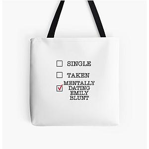 Mentally Dating Emily Blunt All Over Print Tote Bag