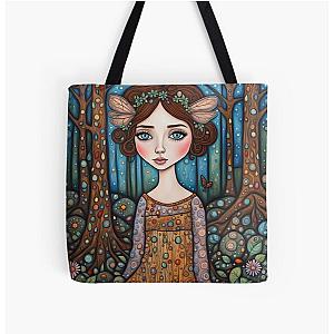 Emily Blunt as a fairy in the woods All Over Print Tote Bag