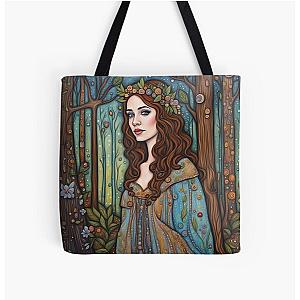 Emily Blunt as a fairy in the woods All Over Print Tote Bag