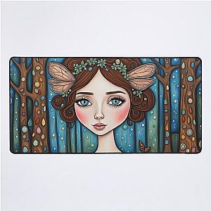 Emily Blunt as a fairy in the woods Desk Mat