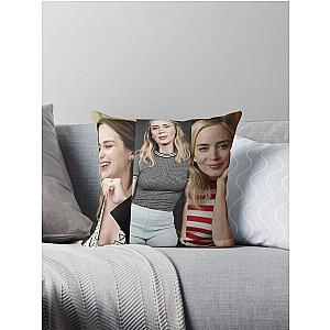 emily blunt collage Throw Pillow