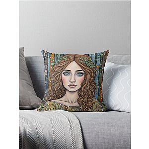 Emily Blunt as a fairy in the woods Throw Pillow