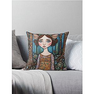 Emily Blunt as a fairy in the woods Throw Pillow